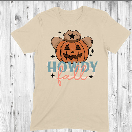 Howdy Fall - Pumpkin with Cowboy Hat