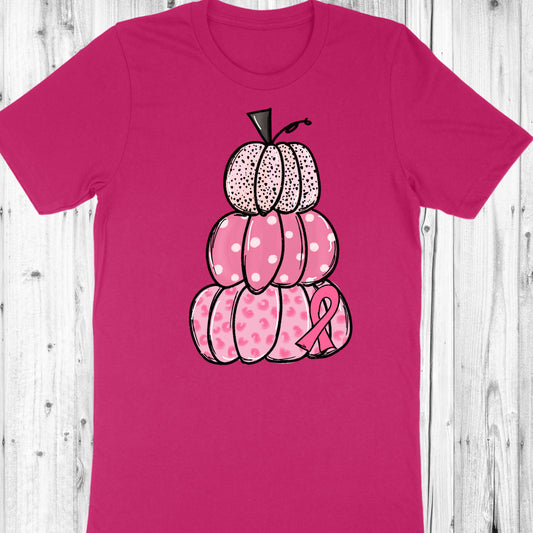 Breast Cancer Awareness Pumpkin Stack