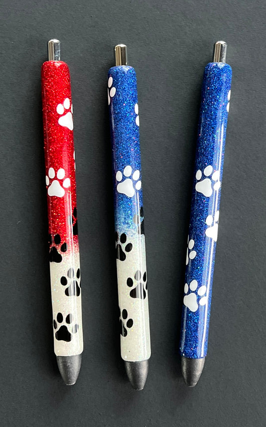 Pen with paw prints