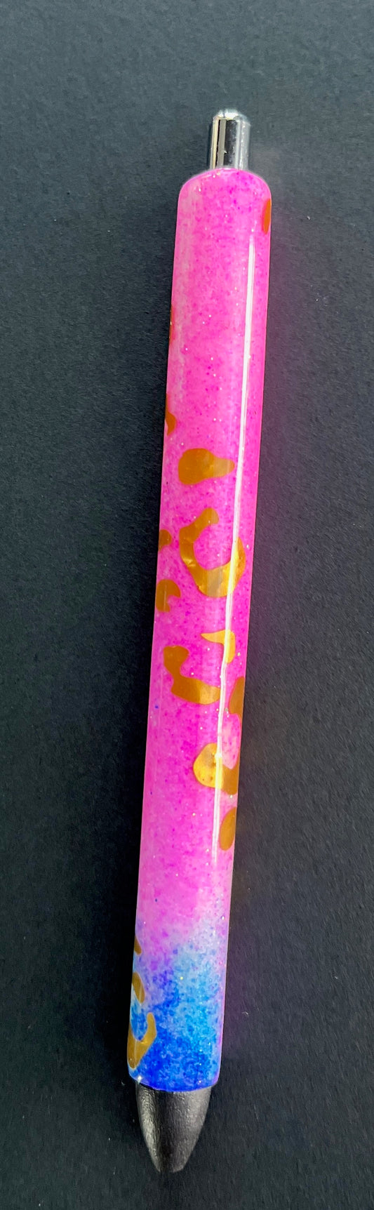 Pink and Blue Cheetah Pen